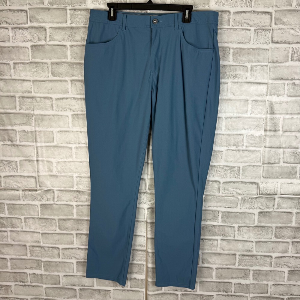 Puma Golf Mens Blue 100% Polyester Performance 5-Pocket Tech Pants 36 x 32